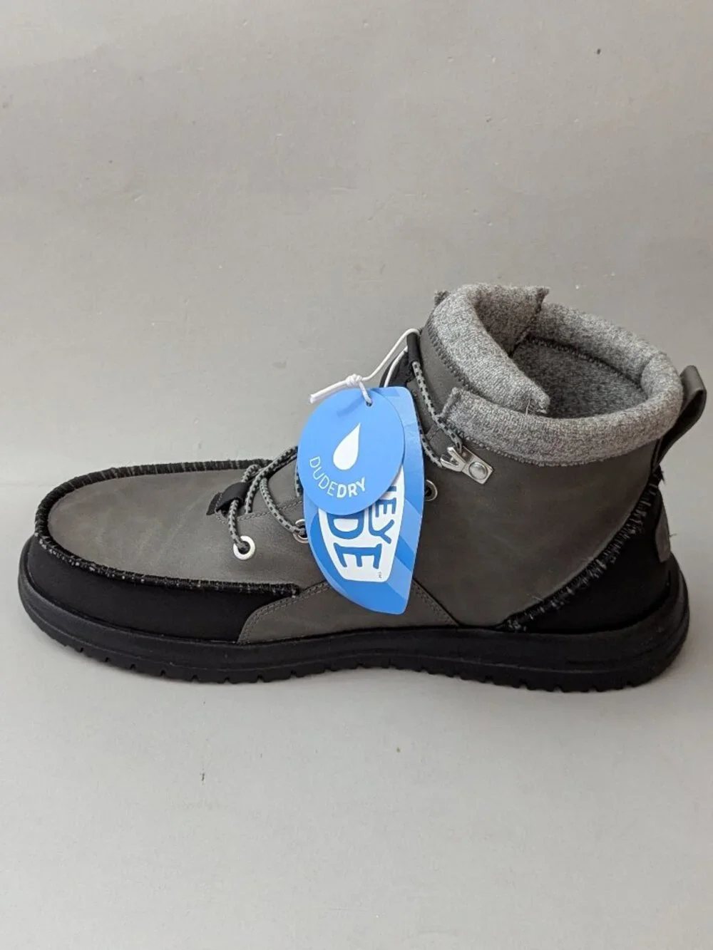 Hey Dude Bradley Classic Tumbled Boot Shoes Mens 13 Granite Grey 44327-1VT